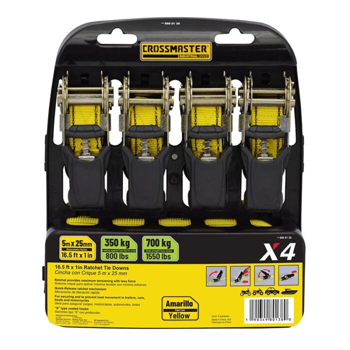 Cincha Cinta Amarre 2 Unidades 2 M X 25mm 408 Kg Crossmaster Venta Online Tres Arroyos Annechini